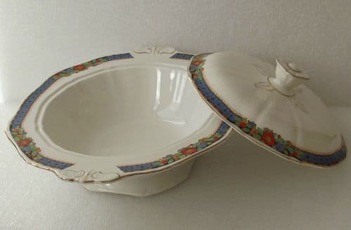 Alfred Meakin tureen with lid GENOA Harmony shape 1920s 1930s Serving bowl dish